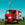 Original red solar and wind powered coffee cart / tuk tuk