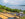 A landscape image of the coffee drying beds of Rebuild Women's Hope Coffee Cooperative on Idjwi Island, DRC